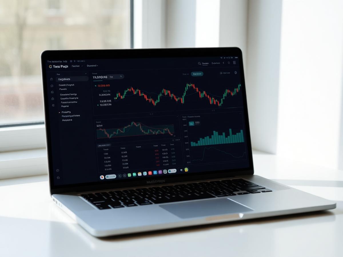 Dashboard multi-asset su un laptop